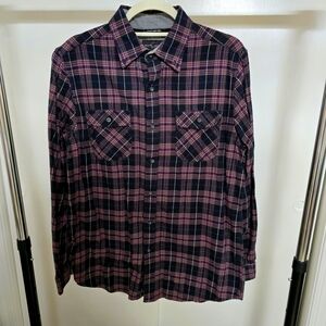 Black Brown 1826 Mens Plaid Button Down